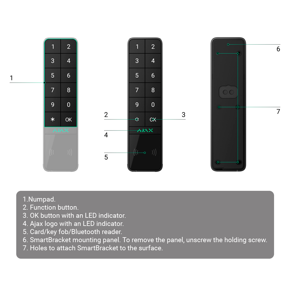 AJ-KEYPADOUTDOOR-W